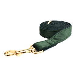 Pet Collar Dog Fabric Velvet (Option: Green-Dog rope-M)