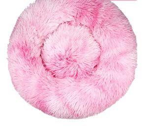 Solid Color Plush Warm Pet Kennel (Option: Tie dye pink-100cm)