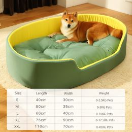 Dog Bed Pet Nest Cat Mat Mat (Option: Avocado green-110x70cm)