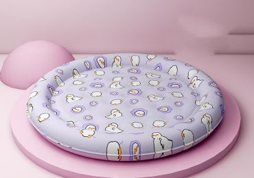 Pet Ice Mat Round Nest Cold Gel (Option: Purple Duck Circle-L)