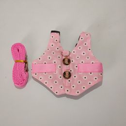 Rabbit Hand Holding Rope Cat Chest Strap (Option: Pink Snowflake Dress-S)