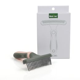 Pet Cleaning And Beauty Products Double Row Comb (Color: )