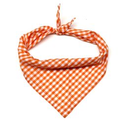 Pet Towelettes Dog Cat Plaid (Option: Orange check-S)