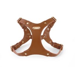 Soft Leather Dog Pet Chest Strap (Option: Chest Strap Deer Brown Brown-Chest Strap M)