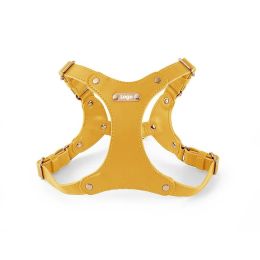 Soft Leather Dog Pet Chest Strap (Option: Chest Strap Bright Yellow-Chest Strap M)